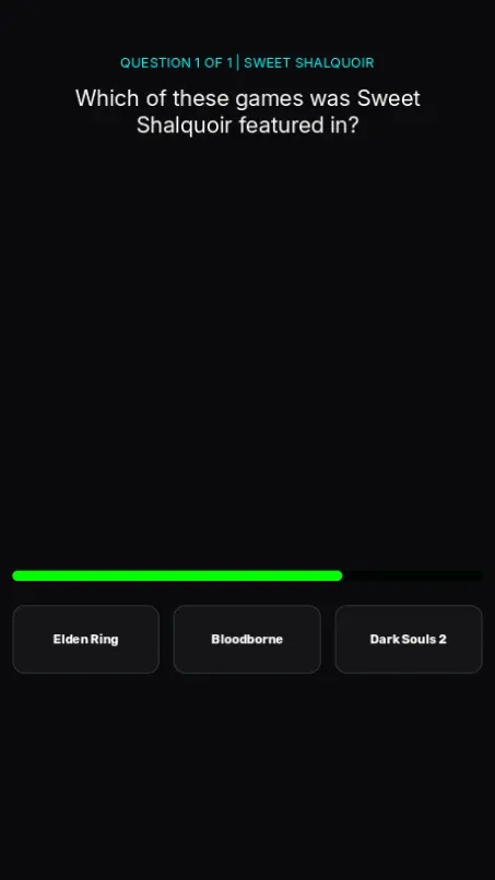 A Skill Check trivia question in play